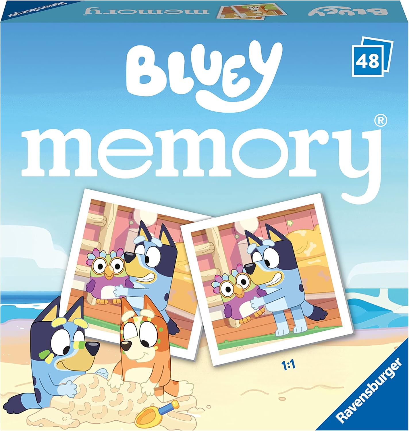 Ravensburger Jogo de memória Bluey Mini Matching Picture Snap Pairs para crianças de 3 anos ou mais