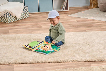 VTech Livro macio Baby Hide and Peek, livro sensorial com 6 páginas táteis, melodias e canções e urso destacável, brinquedo interativo, presente para bebês de 3, 6, 12, 18 meses ou mais, versão em inglês