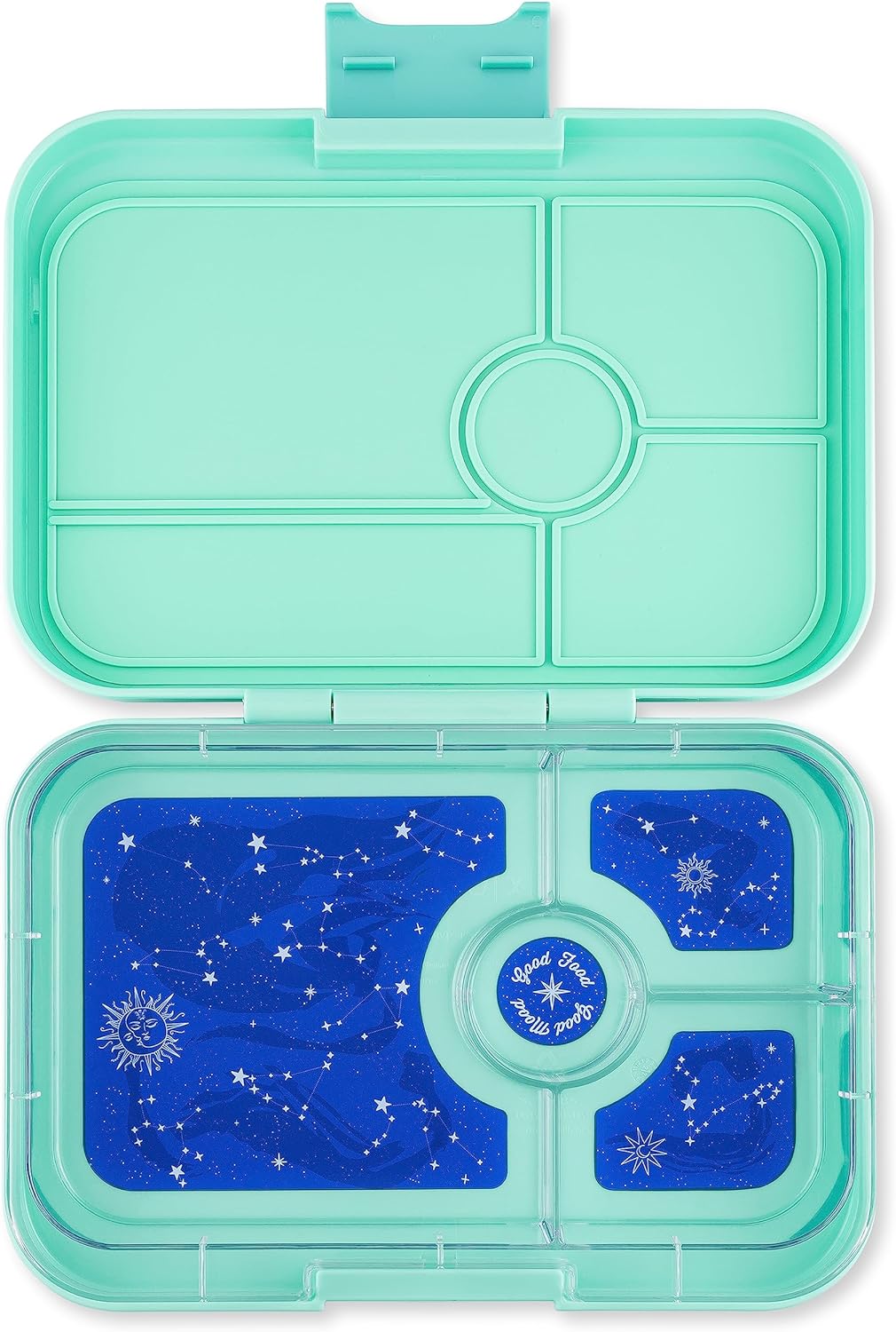 yumbox  Tapas tamanho maior - lancheira Bento à prova de vazamentos de 4 compartimentos para pré-adolescentes, adolescentes e adultos (roxo Sevilha com bandeja arco-íris)