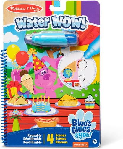 Melissa & Doug Pistas de blues e você! Água UAU!! Livro de viagens revelador de água do alfabeto | Bloco de atividades | 3+ | Presente para menino ou menina