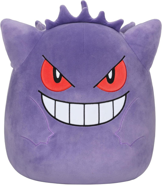 Squishmallows Pokémon Gengar Plush de 14 polegadas - Adicione Gengar ao seu esquadrão, pelúcia ultramacia de pelúcia média, brinquedo Kelly oficial de pelúcia