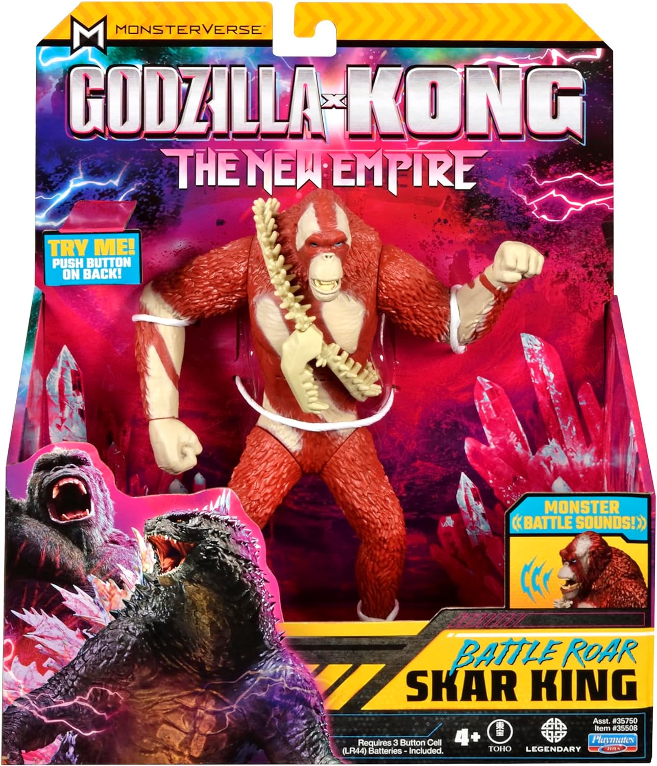 Godzilla vs. Kong: The New Empire, auténtica figura de acción de Battle Roar Skar King, 4+ años, 18 centímetros