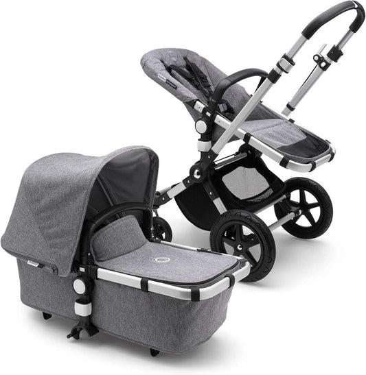 Bugaboo Cameleon 3 Plus Complete, carrinho de bebê e carrinho 2 em 1 com guiador reversível, alumínio, cinza melange - cinza melange