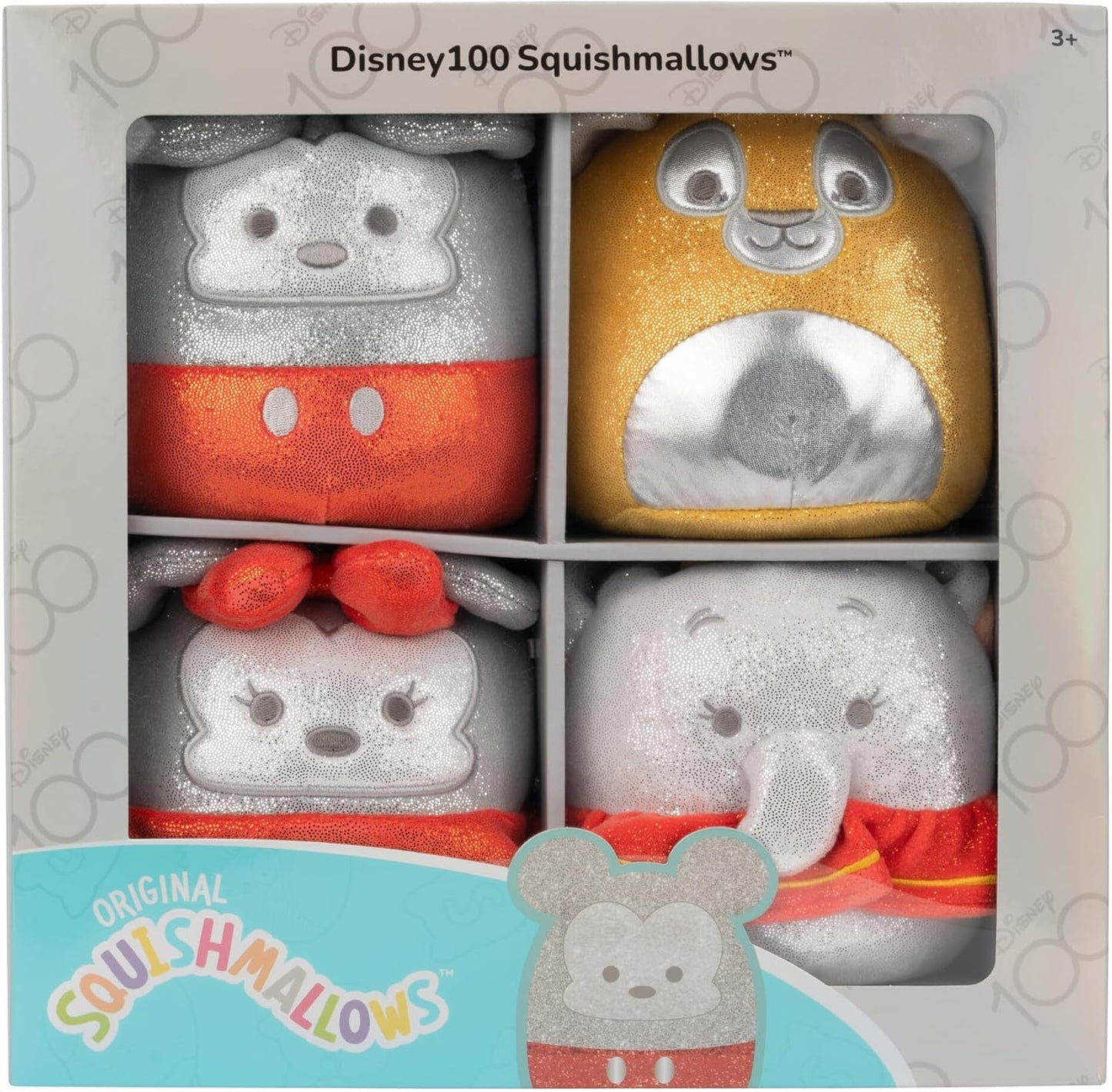 Squishmallows Original 5-Inch Disney100 Winnie the Pooh, Tinker Bell, Simba & Dumbo Little-Sized Ultrasoft Plush