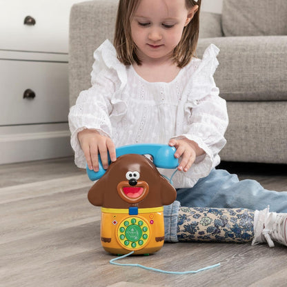 Hey Duggee Telefone interativo | Telefone de brinquedo infantil com rodas | Ei, Duggee e esquilos, brincam de telefone | Criança brincam de telefone | Brinquedos interativos para crianças | Telefone de brinquedo estilo tradicional | Crianças maiores