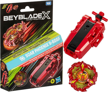 Beyblade X Soar Phoenix 9-60GF Conjunto de lançador de cordas de luxo