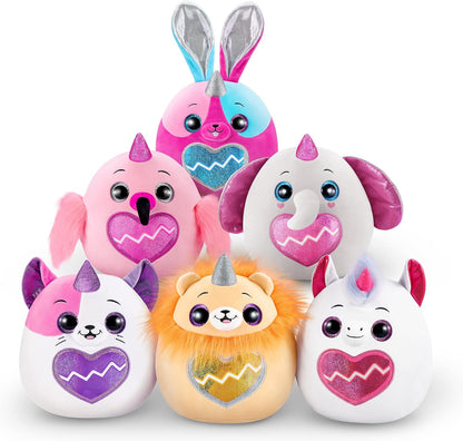 Rainbocorns Eggzania Surprise Mania Mystic Elle the Unicorn - Pelúcia colecionável - Mais de 20 surpresas dentro, 28 cm, Cuddle Plush Stuffed Animal, Acessórios vestíveis