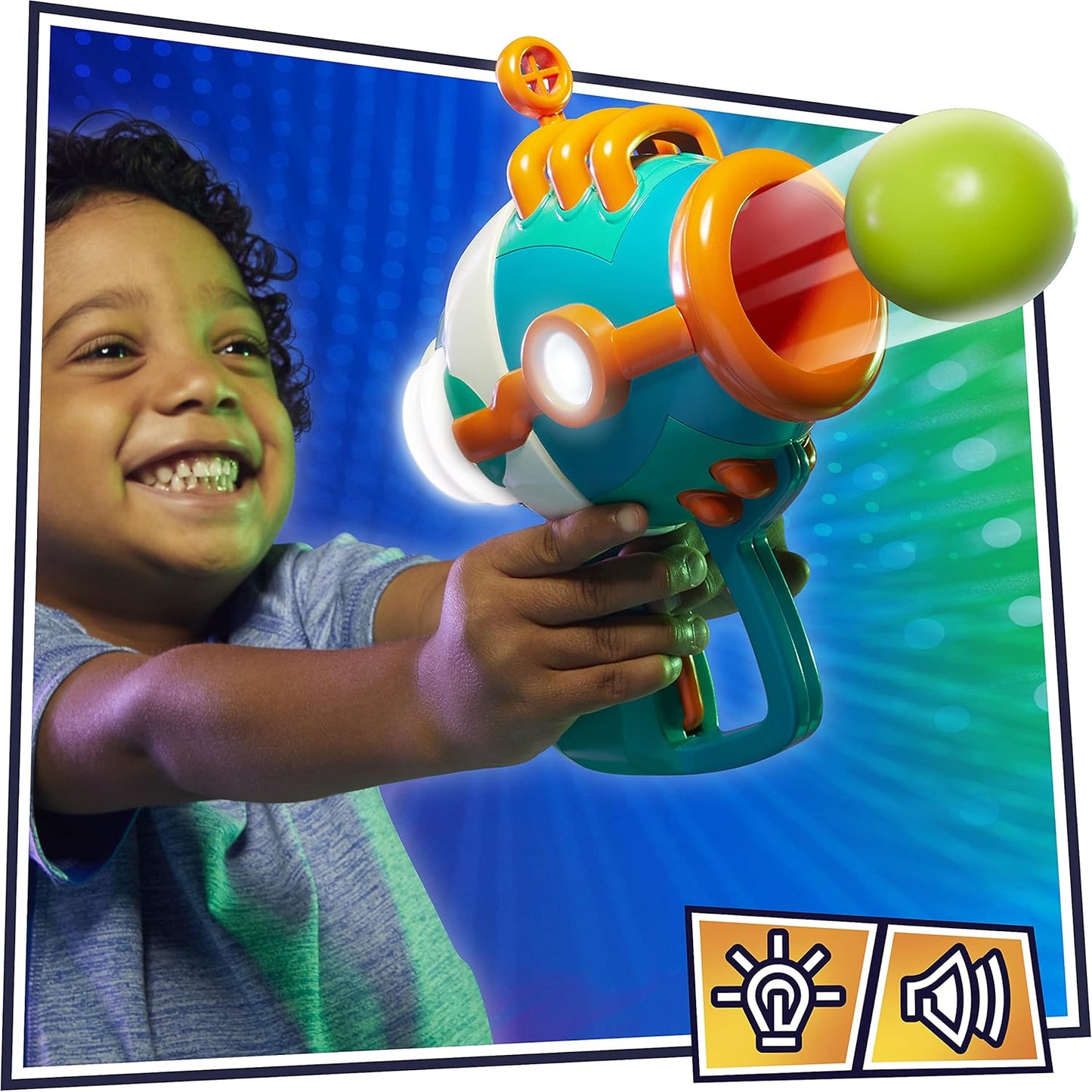 PJ Masks Romeo Blaster Brinquedo pré-escolar, lançador de bolas de plástico fácil de usar para crianças de 3 anos ou mais