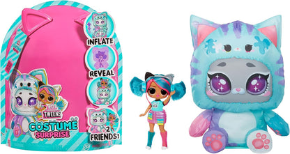 LOL. Surpresa! Fantasia de adolescente surpresa Emma Emo Fashion Doll com fantasia de animal de estimação inflável Teal Kitty e várias surpresas, incluindo modas e acessórios fabulosos - ótimo para crianças de 4 anos ou mais