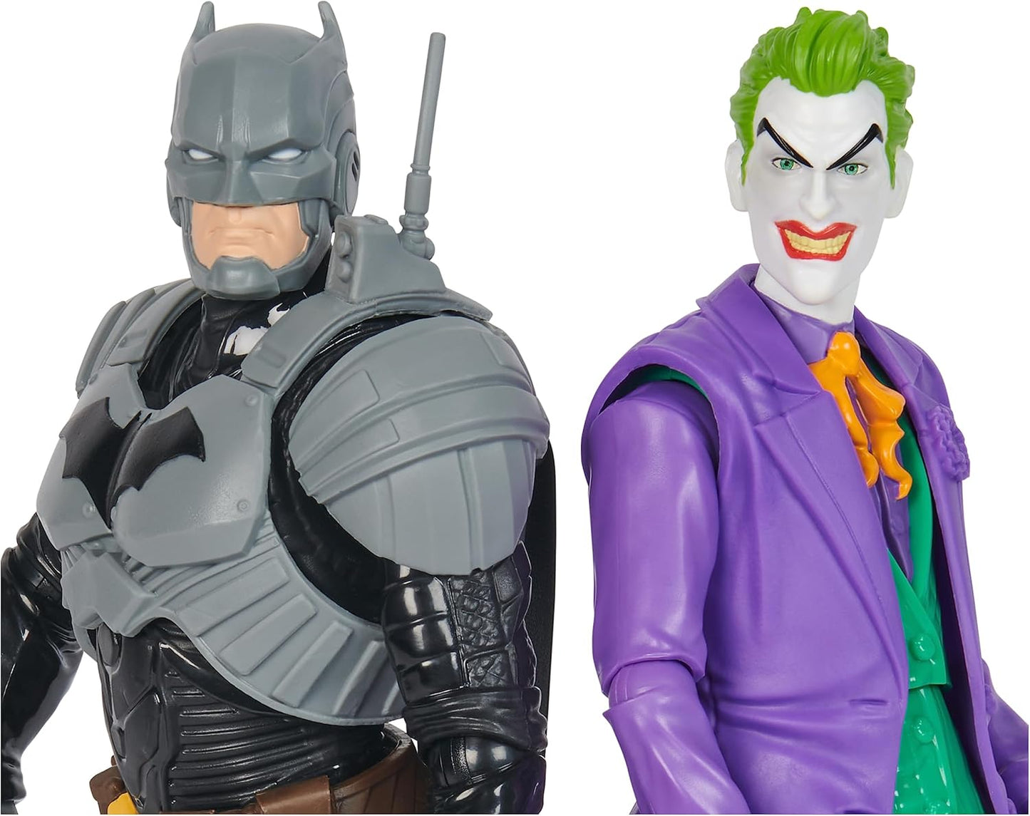 Batman DC Comics, Adventures, conjunto de figuras de ação Batman vs The Joker, 2 figuras, 12 acessórios de armadura, brinquedo infantil de super-herói de 30 cm para meninos e meninas