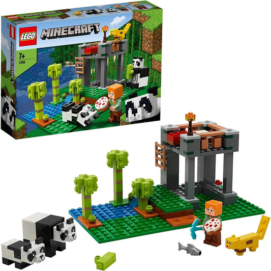 LEGO 21158 Minecraft The Panda Nursery Building Set com Alex e figuras de animais, brinquedos para meninos e meninas de 7 anos ou mais