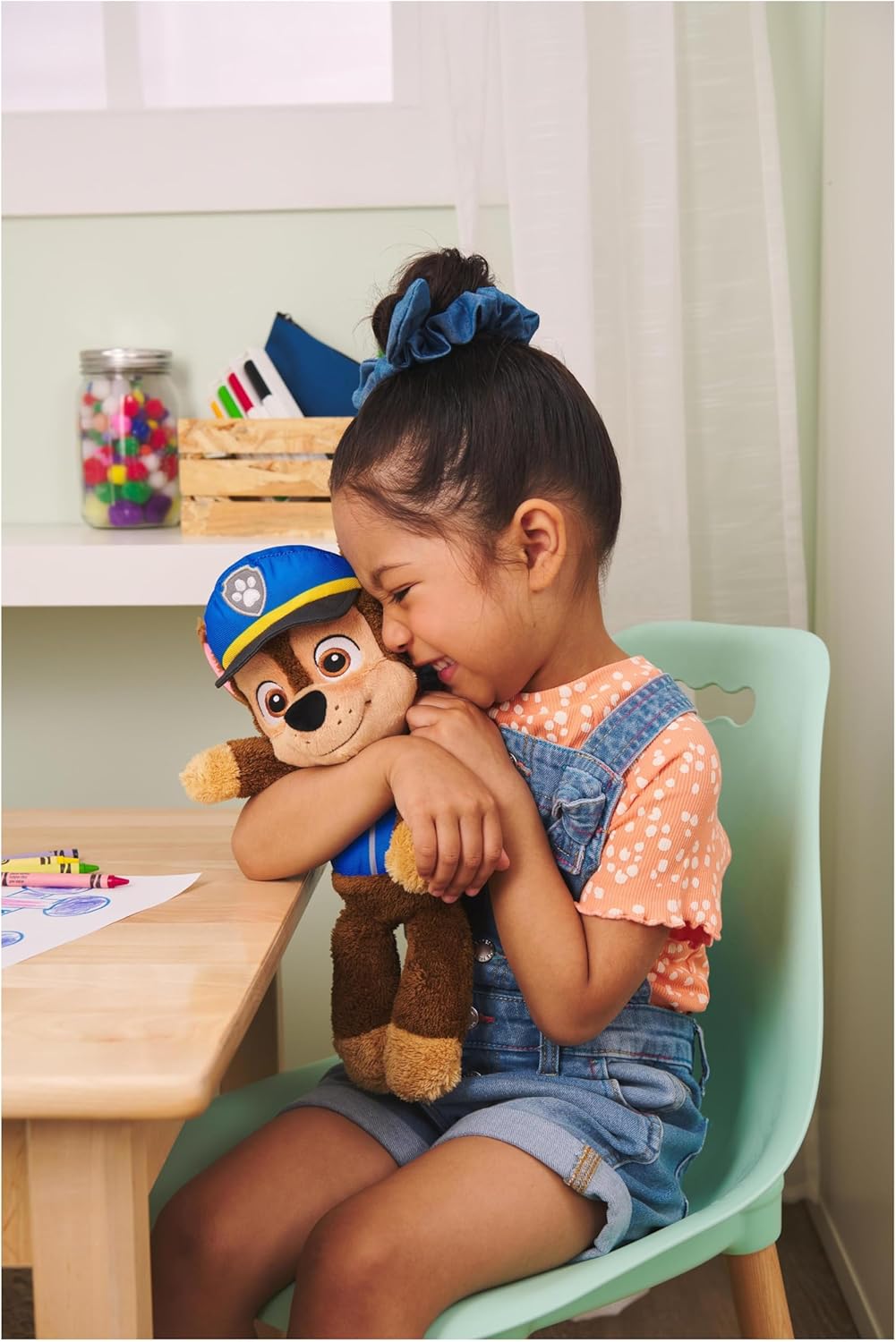 PAW Patrol GUND Official Chase Take-Along Buddy Brinquedo de pelúcia, bicho de pelúcia premium para maiores de 1 ano, azul/marrom, 33,02 cm