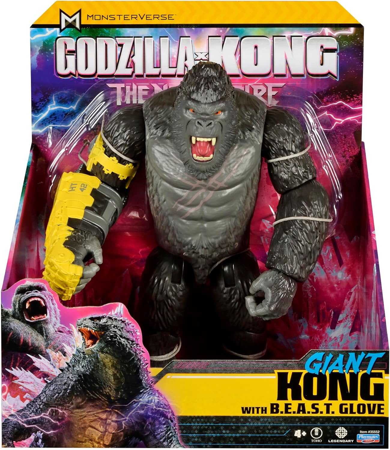 Godzilla x Kong: The New Empire, brinquedo de boneco de ação Kong gigante de 11 polegadas, personagem icônico do filme colecionável, embalagem de edição limitada inspirada na paisagem da terra oca, adequado para maiores de 4 anos