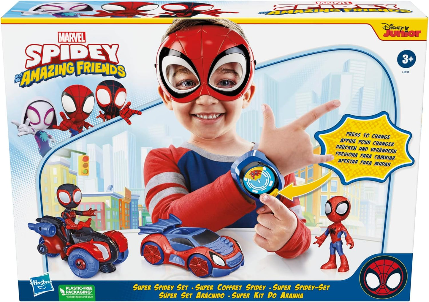 SPIDEY AND HIS AMAZING FRIENDS PACOTE DE VEÍCULOS DE ROLE PLAY Exclusivo da Amazon