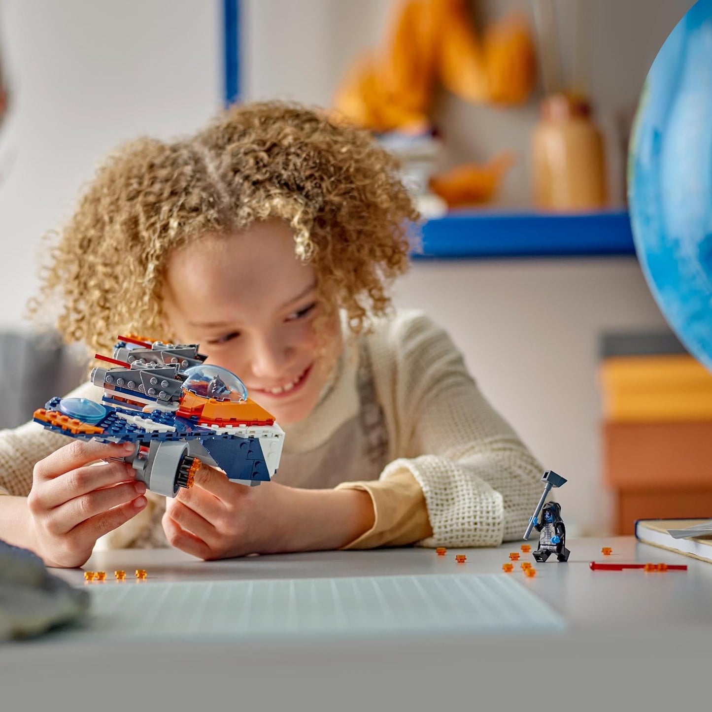 LEGO Ronan, brinquedo de nave espacial de super-herói montável para crianças com minifigura Rocket Raccoon, presente dos Guardiões da Galáxia para meninos e meninas de 8 anos ou mais 76278