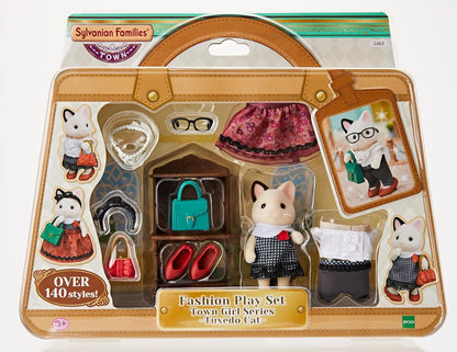 Sylvanian Families Conjunto de moda Tuxedo Cat - conjunto de casa de bonecas