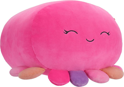 Squishmallows SQCR04187 Empilháveis 12 polegadas de tamanho médio Ultrasoft Oficial Kelly Toy Plush, Polvo Octavia-Rosa com Tentáculos Multicoloridos