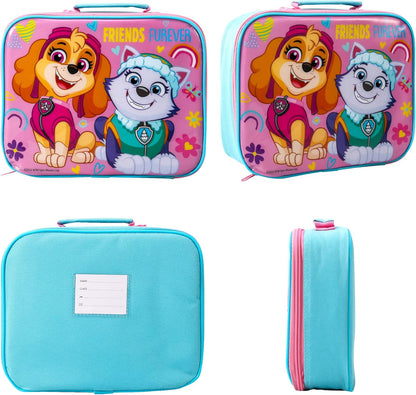 Zawadi Global Conjunto de lancheira infantil Paw Patrol Kids - lancheira isolada, lancheira com vários compartimentos e garrafa de água de 540 ml - conjunto de comida para almoço de viagem escolar, sem BPA