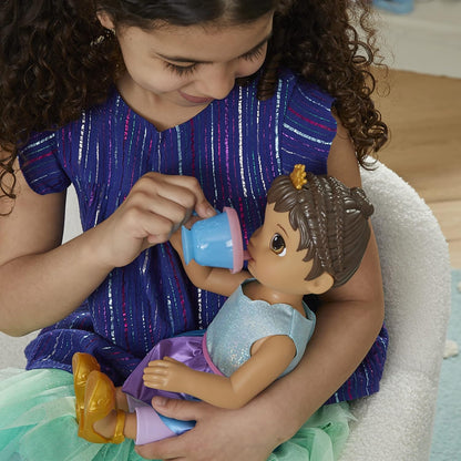 ¡La princesa Ellie de Baby Alive Hasbro crece! Cabello castaño, muñeca interactiva con accesorios, juguetes para niñas y niños, de 3 años en adelante, 18 pulgadas