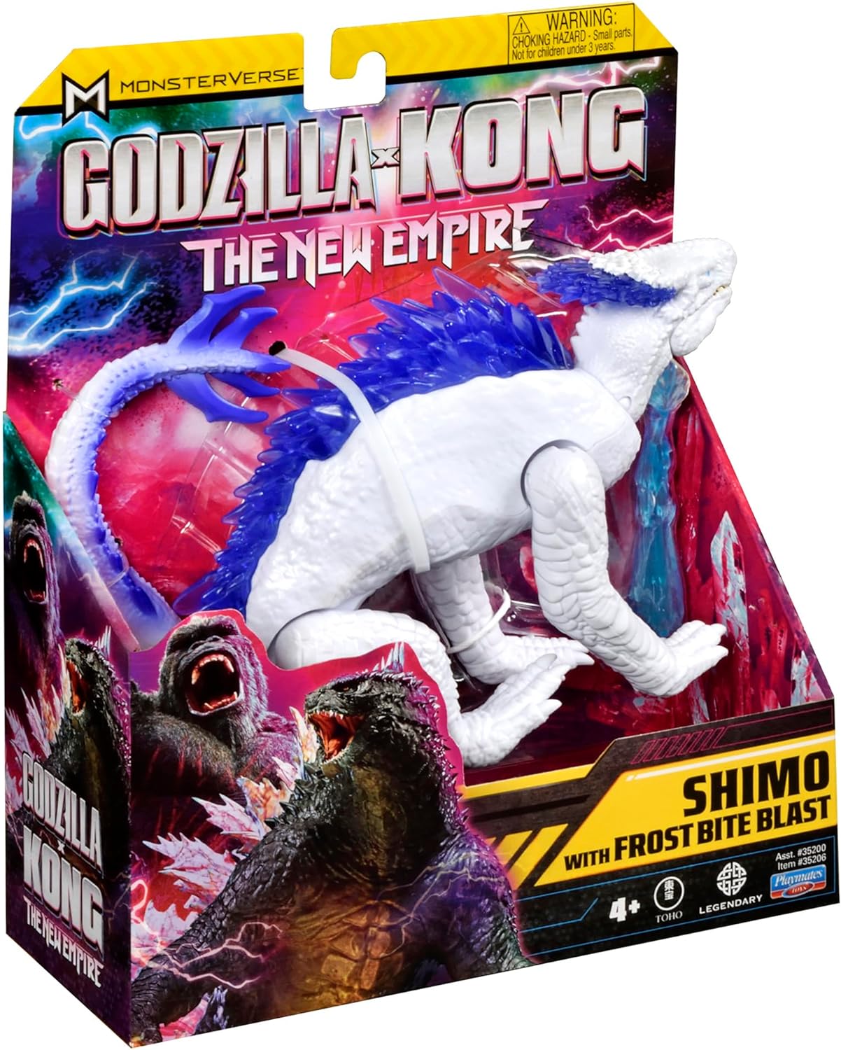 MonsterVerse Godzilla x Kong: The New Empire, brinquedo de boneco de ação Shimo de 6 polegadas, personagem icônico de filme colecionável, inclui recurso realista de explosão de mordida de gelo, brinquedo adequado para maiores de 4 anos