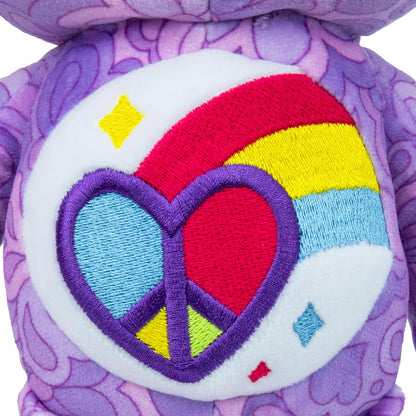 Basic Fun Care Bears, Peaceful Heart Bear Peluche de frijol de 22 cm, lindo juguete de peluche coleccionable, juguetes de peluche para niños, juguetes blandos para niñas y niños, lindos osos de peluche adecuados para niñas y niños