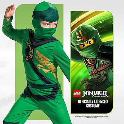 DISGUISE  Oficial lego ninjago traje crianças meninos lloyd traje ninja verde carnaval traje crianças m