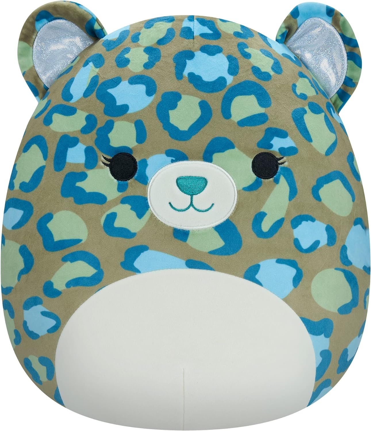 Squishmallows SQCR04131 12", Enos-Leopardo Verde Escuro