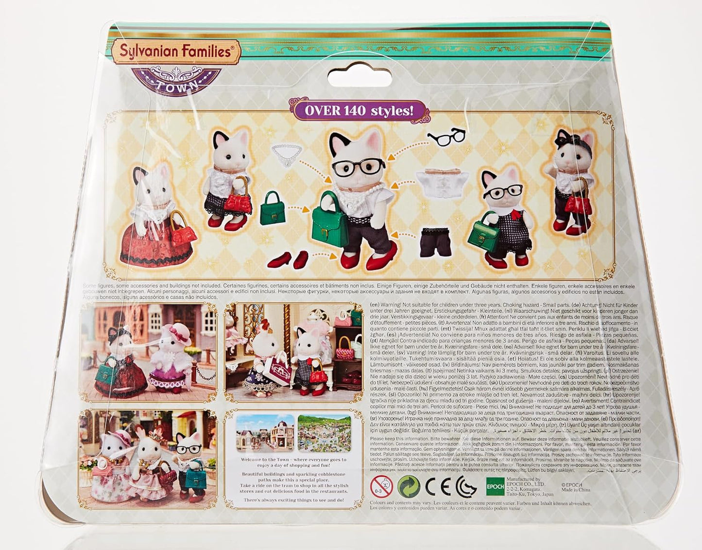 Sylvanian Families Conjunto de moda Tuxedo Cat - conjunto de casa de bonecas