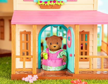 Li'l Woodzeez – Família Healthnuggle Bear – Conjunto de brinquedos de 5 peças com estatuetas de animais em miniatura e livro de histórias – Brinquedos e acessórios de animais para crianças a partir de 3 anos, 6093M