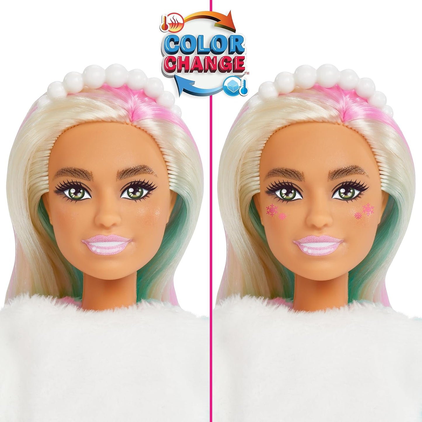 Barbie Cutie revela calendário do advento com boneca e 24 surpresas de desembalagem, calendário do advento de feriados com mudança de cor, HJX76, multicolorido, médio