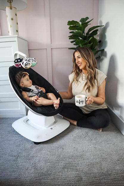 4moms mamaRoo 5.0 Columpio multimovimiento para bebé, negro