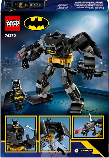 LEGO Brinquedo de super-herói DC Batman Mech Armor para crianças, conjunto colecionável com boneco de ação de robô e minifigura, pequeno presente criativo para meninos e meninas de 6 anos ou mais 76270