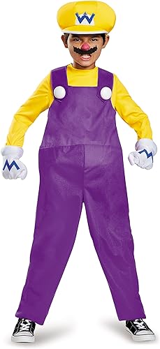 DISGUISE 98815G Wario Deluxe Super Mario Bros. Nintendo Costume, Grande/10-12, Multicolor, L (10-12)