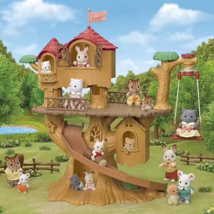 Sylvanian Families 5494 Adventure Tree House Playset, multicolorido e família de ouriços