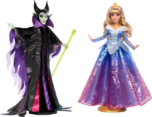 Mattel Disney Collector Maleficent & Aurora Fashion Dolls inspiradas no filme da Bela Adormecida da Disney, presentes para crianças e colecionadores