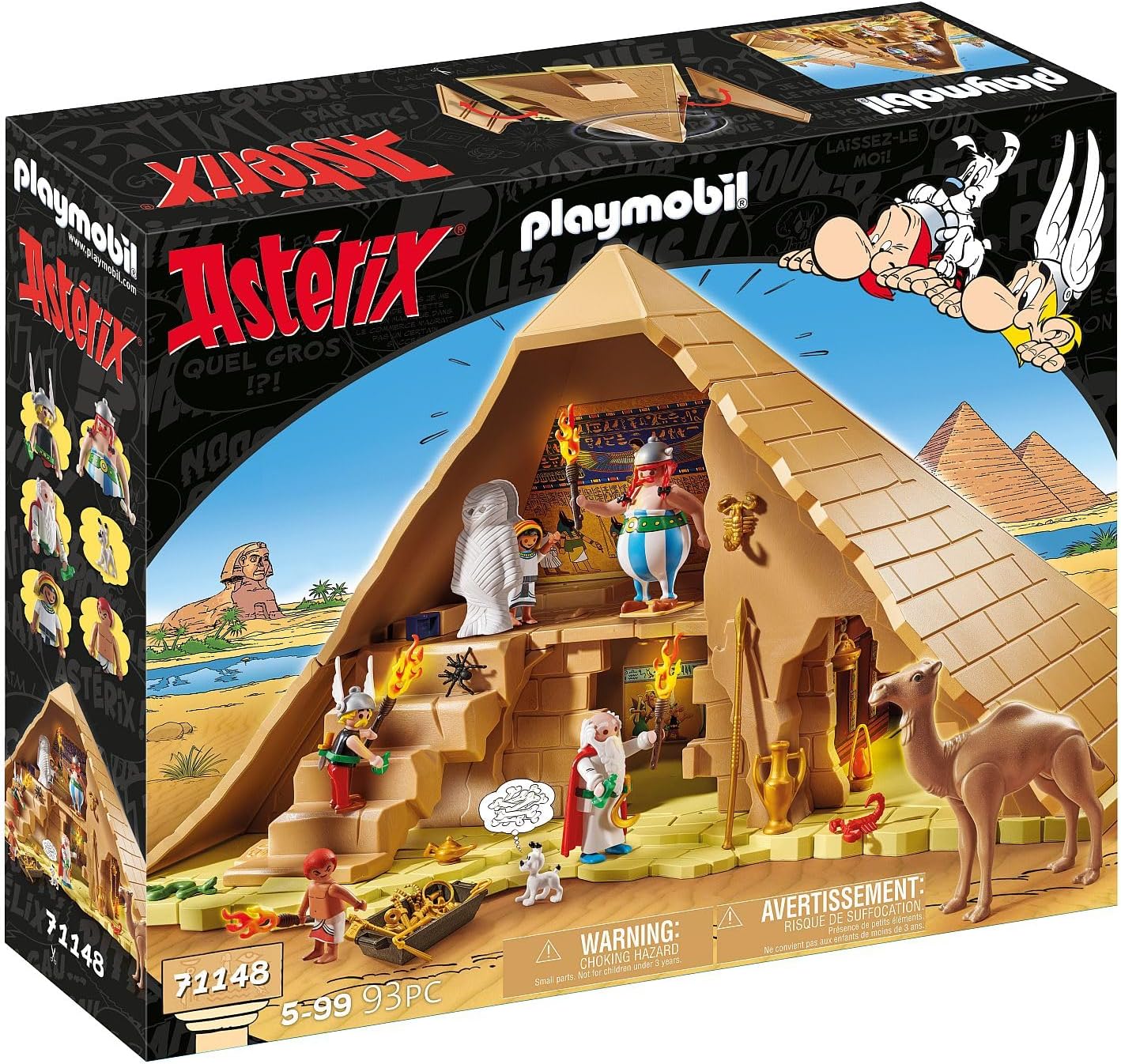 Playmobil 71148 Asterix: Pirâmide do Faraó, bonecos da coleção Asterix, Obelix, brinquedo educativo, dramatização divertida e imaginativa, conjunto de jogos adequado para crianças a partir de 5 anos [Exclusivamente na Amazon]