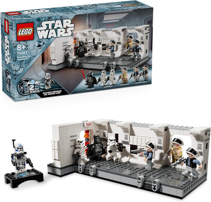 LEGO 75387 Star Wars embarcando no conjunto Tantive IV+8 anos, com 7 minifiguras incl. Darth Vader e ARC Trooper Fives do 25º aniversário