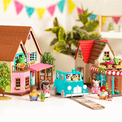 Li'l Woodzeez WZ6722Z Família de corujas Battat McHoot para avós grandes - conjunto de 7 peças com estatuetas em miniatura - brinquedos e acessórios de animais para crianças a partir de 3 anos