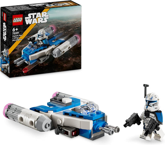 LEGO Star Wars Microfighter Ala-Y del Capitán Rex, vehículo de nave estelar de The Clone Wars, juguete coleccionable con una minifigura de personaje para niños y niñas a partir de 6 años, idea de regalo de disfraz para niños 75391