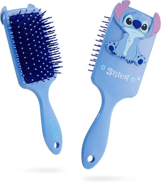 Disney Stitch - Cepillo para desenredar el pelo para mujeres, adolescentes y niñas, Minnie Mouse Baby Yoda Paddle Brush Stitch Gifts (punto azul)