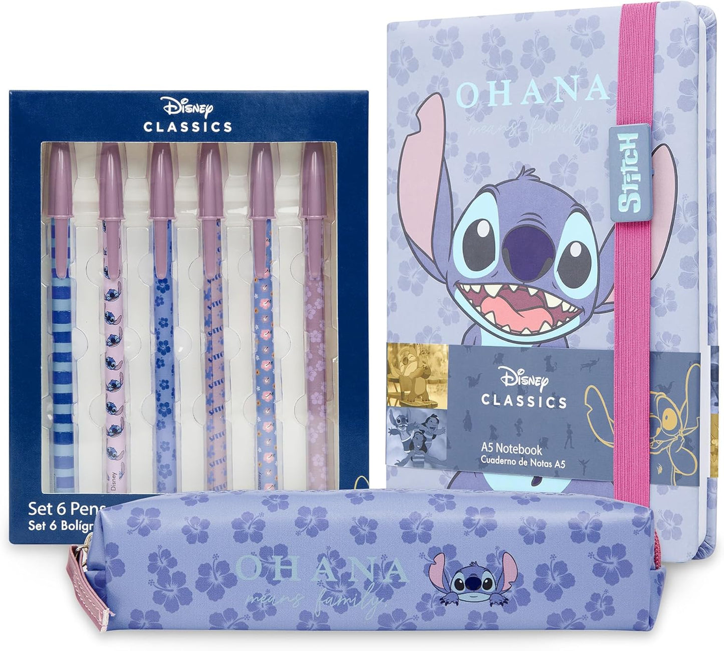 Juegos de papelería Disney Cute Stitch para niñas (juego de 3)