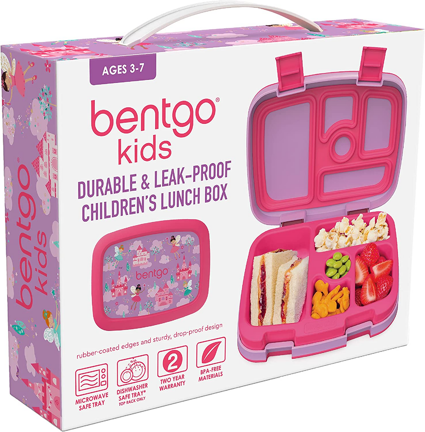 Lancheira Caperci Versátil Bento para crianças — Lancheira infantil de 6  compartimentos à prova de vazamentos com compartimento removível — Tamanho  de porção ideal para crianças de 3 a 7 anos, materiais sem BPA (rosa)