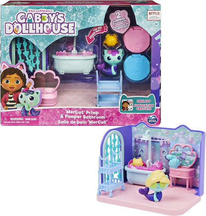 Gabby's Dollhouse - Playset de Luxo - Banheiro com Mercat