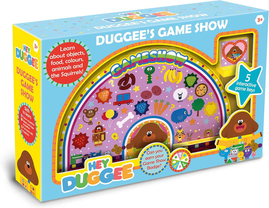 Hey Duggee HD24 Game Show Toy para niños: ayuda con el desarrollo infantil, el aprendizaje, la audición, el reconocimiento de caracteres, objetos y colores, la cognición y las habilidades motoras, a partir de 3 años, multicolor, pequeño