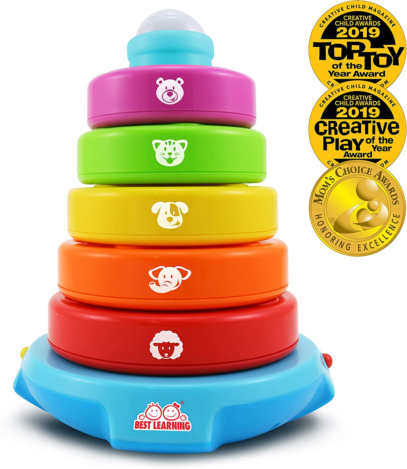 BEST LEARNING Stack & Learn - Brinquedo de Atividade Educacional de Desenvolvimento para Bebês Bebês Crianças | Ideal para brinquedos de bebê de 6 ou 9 meses e acima | Primeiro presente de aniversário de menino ou menina