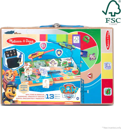 Melissa & Doug Caminhão de brinquedo PAW Patrol com blocos de construção de madeira com alfabeto e número, brinquedos infantis para meninas e meninos de 3 anos ou mais, brinquedos PAW Patrol para meninos, presente de veículos infantis para menino ou