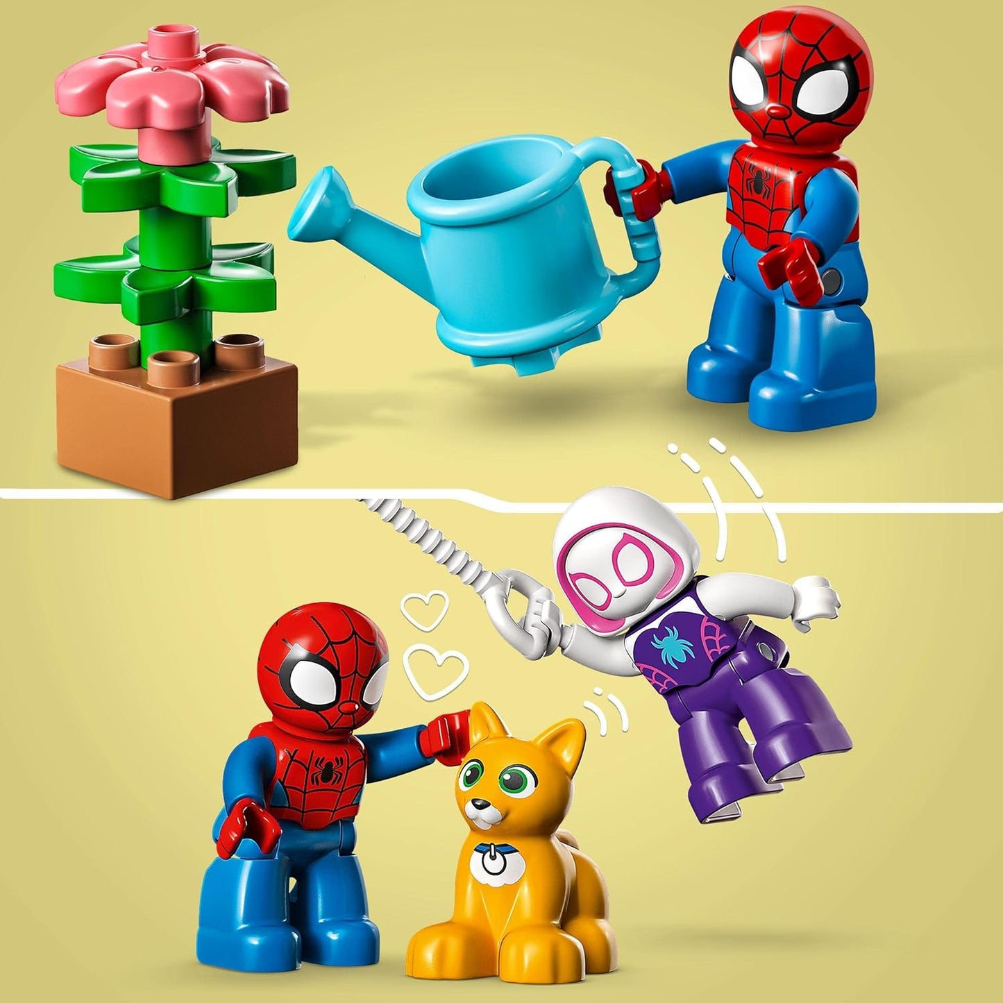 LEGO DUPLO Marvel Spider-Man's House, Spidey e seus incríveis amigos brinquedo montável para crianças, meninos e meninas com mais de 2 anos de idade, conjunto de super-heróis