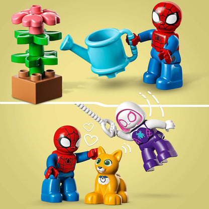 LEGO DUPLO Marvel Spider-Man's House, Spidey e seus incríveis amigos brinquedo montável para crianças, meninos e meninas com mais de 2 anos de idade, conjunto de super-heróis