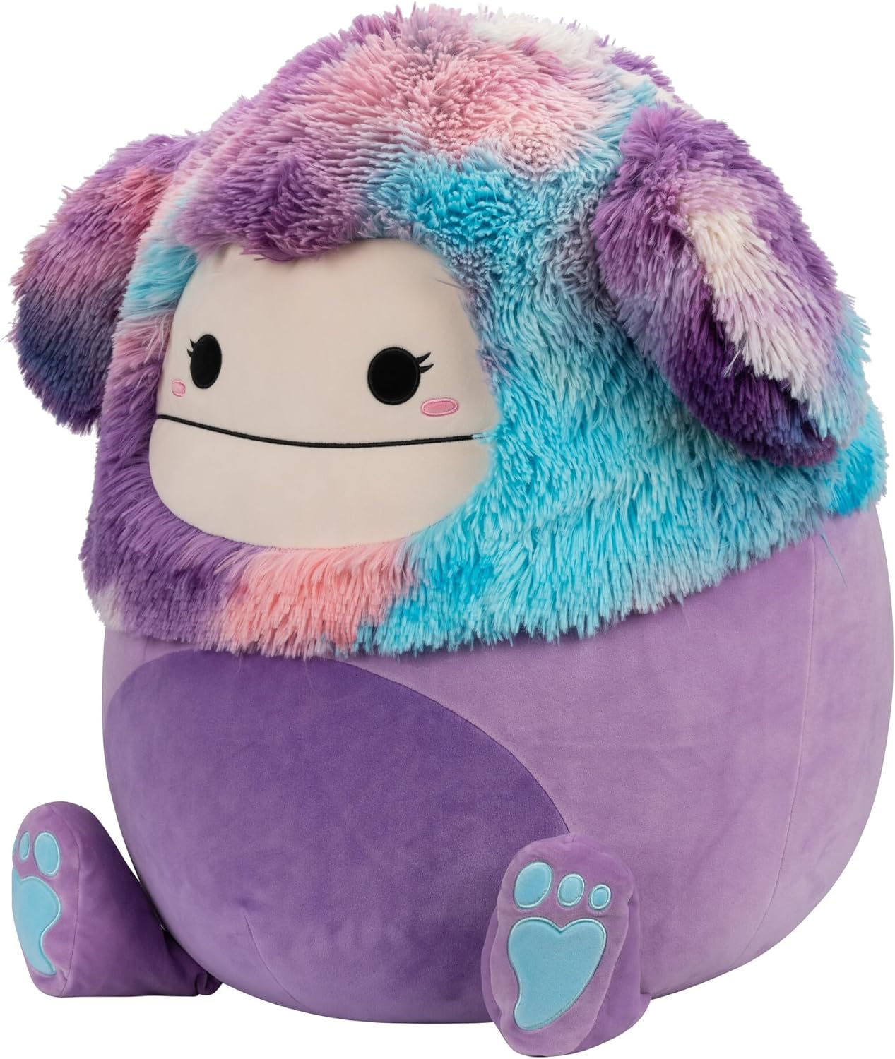 Squishmallows  SQCR04218 20" Eden The Purple Bigfoot, preto, grande