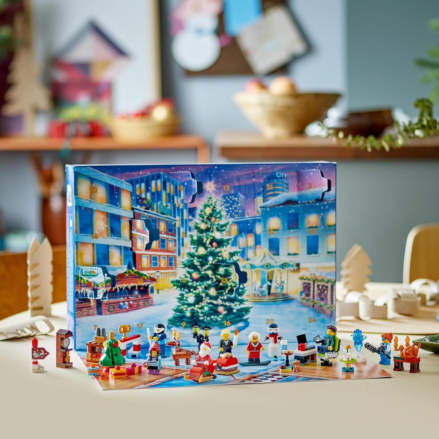 LEGO 60381 City Calendario de Adviento 2023 con 24 regalos incl. Figuras de Papá Noel y renos más alfombra de juego Winter Wonderland, regalo de cuenta regresiva de Navidad para niños, niños y niñas